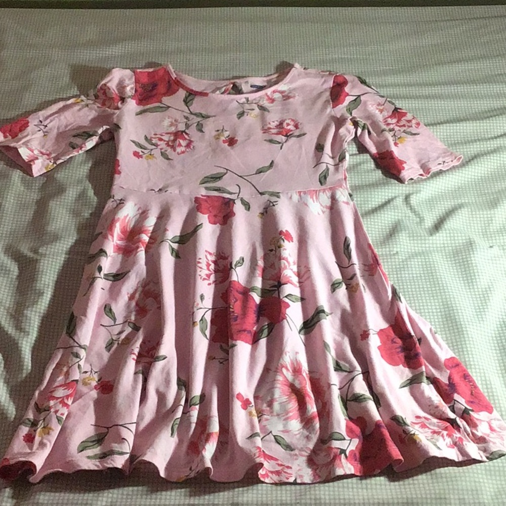 Pink floral dress